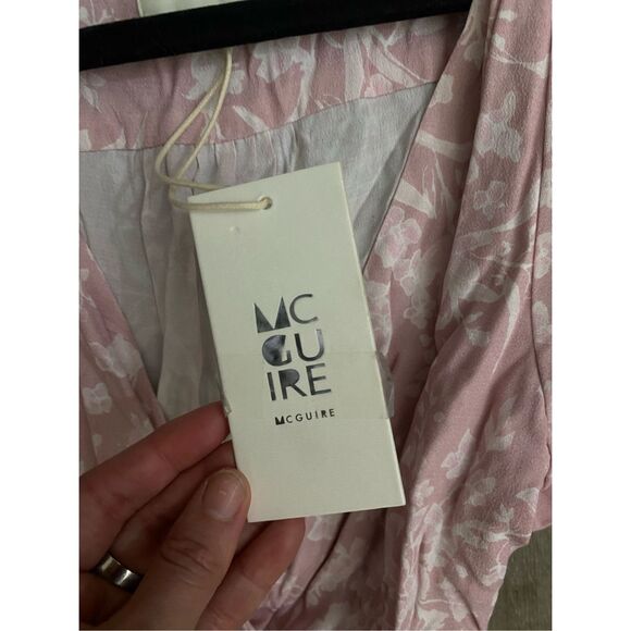 McGuire NWD Bassinger Faux Wrap Dress, Pink White Floral, Size Small, MSRP $278 - Picture 6 of 11